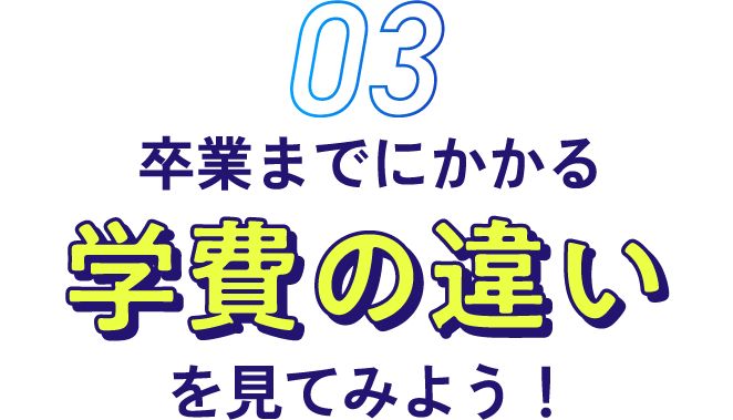 卒業までにかかる学費の違いを見てみよう!